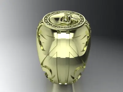 Scull diamond ring   473 3D print model