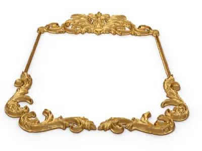 Plaster decorative frame ornament 25 3D model
