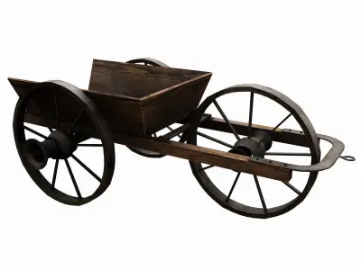 Medieval Cart  Low-poly 3D model