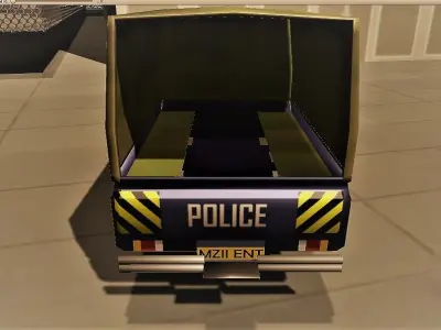 Toyota Landcruiser African Police Truck Low-poly 3D model