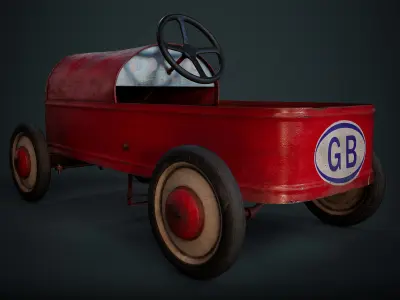 Car - Paddle Car Low-poly 3D model