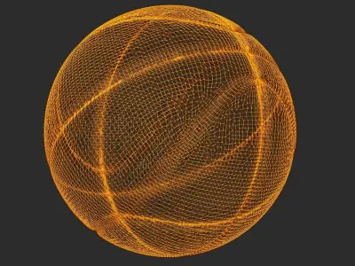 a Basketball Low-poly 3D model