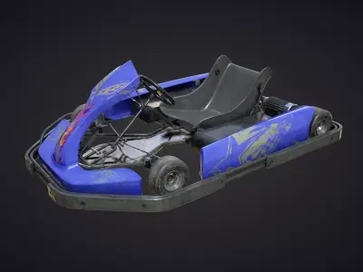 Gokart go kart Low-poly 3D model
