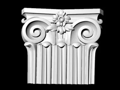 carved pilaster 3D model 5