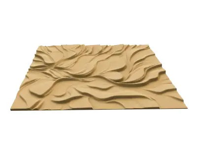 modern panel wall decor set wall relief mural CNC 106  3D model
