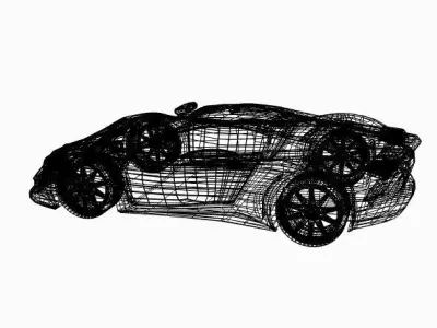 Exona supercar concept  3D model