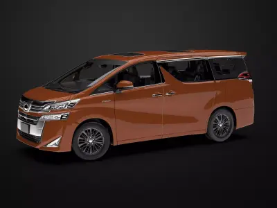 Toyota Vellfire 2022 3d model Low-poly 3D model