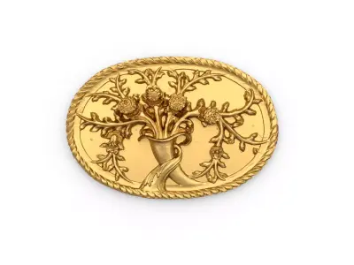 Classic carved decor ornament 404 3D model