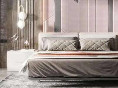 bedroom villa Home Modern decoration 3D model