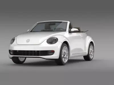 VW I Beetle Cabrio 2015 3D model