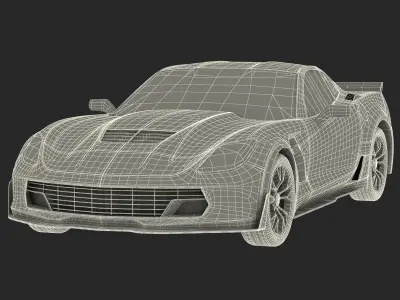 Sports Car Generic Simple Interior 3D model