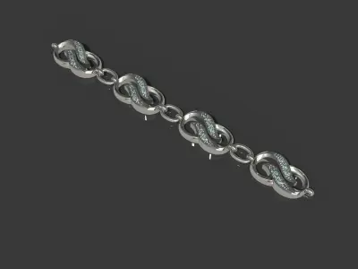 Infinity Jewellery Set 3D print model