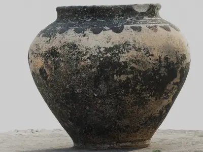 Scanned Detailed old bowl 3D model