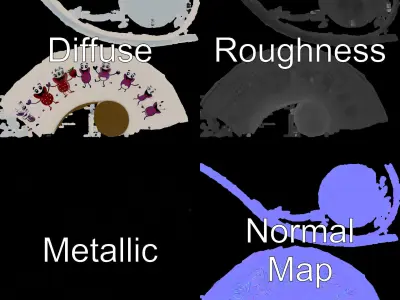 Decorative Fruit Characters Model Pack Low-poly 3D model