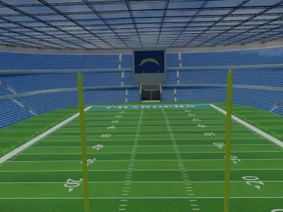 Los Angeles Chargers - American Football Stadium Low-poly 3D model