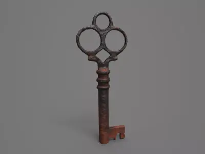 Iron Key - PBR Low-poly 3D model