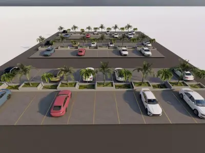 Parking-Parking Lot 3D model 11