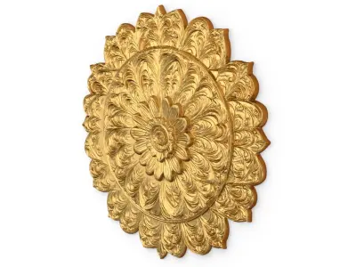 Rosette decorative ceiling medallion 01 3D model