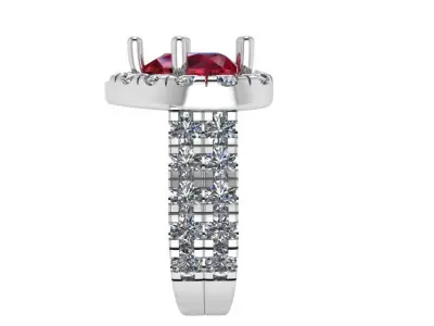 Heart Halo Ring 4006 3D print model
