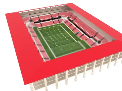 American Football Stadium Low-poly 3D model 26