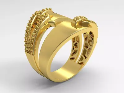 Luxury Jewelry stl 3dm  Ring jr00247 3D print model