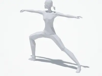 Yoga Pose Sport  Low-poly 3D model