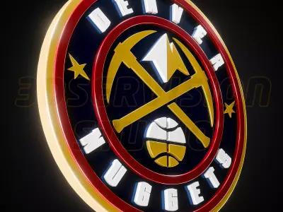 Denver Nuggets logo - Cinematic - 3D print 3D model