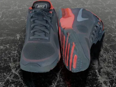 NIKE AIR MAX SEQUENT 3D SHOES Low-poly 3D model