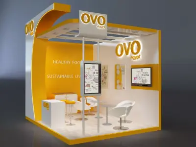  Booth Exhibition Stand a654f  3D model