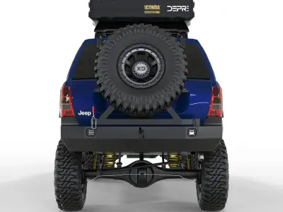 jeep grand Cherokee 2005 overland 4x4  3D model