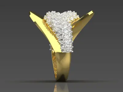 luxury woman jewelry ring jr00141 3D print model