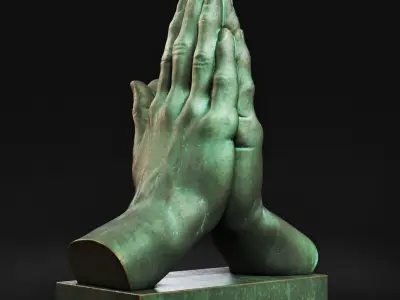 Blessing Hands sculpture 3D print model