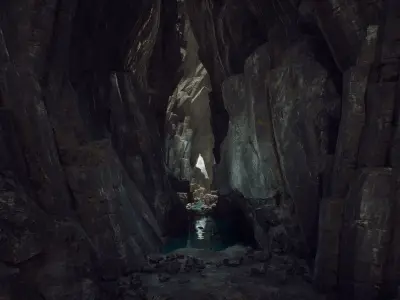 Abyssal Grottos Caves - Unreal Engine - Asset Pack Low-poly 3D model