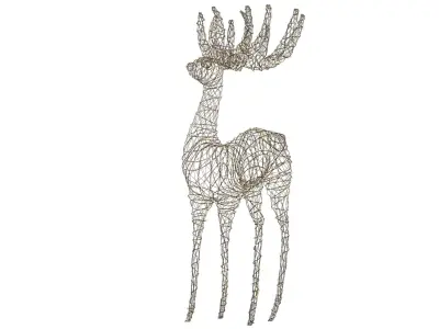 Ligyhting Deer Christmas Low-poly 3D model