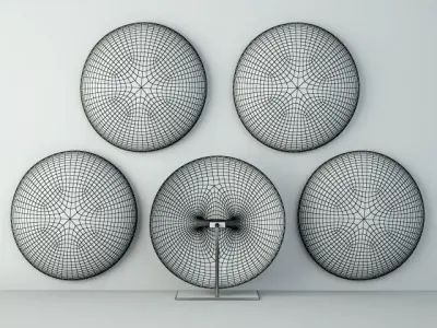Zulu Round Shields 2 3D model
