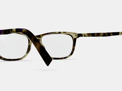 Welty Low Bridge Fit Eyeglasses in Violet Magnolia 3D model
