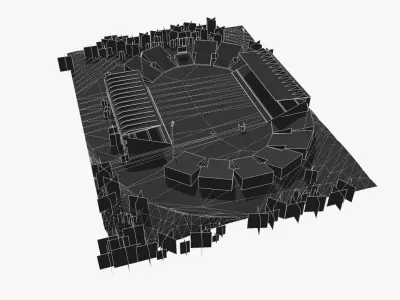 Brisbane ANZ Stadium Low-poly 3D model