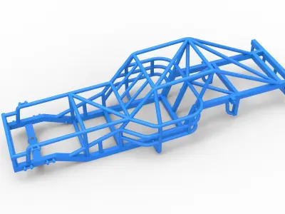 Frame of Outlaw Figure 8 Modified stock car Scale 1 to 25 3D print model