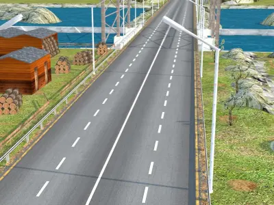 Dynamic Multi-Track Racing Kit 3D Model 2025 Low-poly 3D model