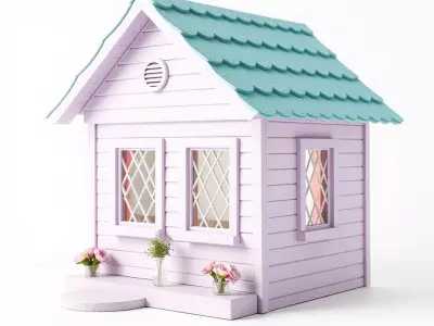 Lavender Cottage model pack Low-poly 3D model