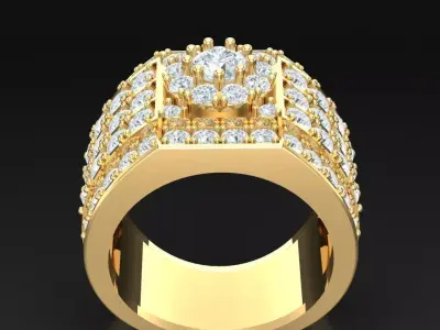 Luxury Men Rings Designs 4MR069 3D print model