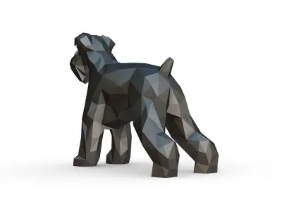 Schnauzer dog figure 3D print model