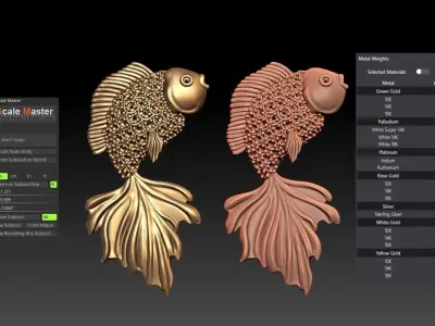 GoldenFish Pendant M44 3D print model