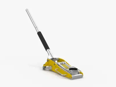 Car Jack Yellow Floor Low-poly 3D model