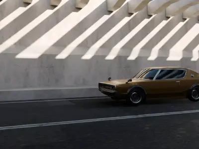 Datsun 240k GT Animation 3D model