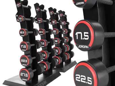 Dumbbell-Rack-Jordan-01 Low-poly 3D model