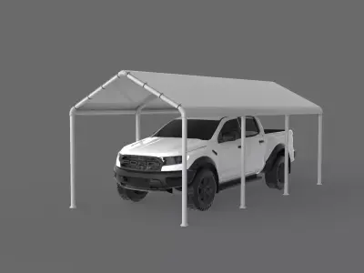 Car Tent 3x6 Meters 3D model