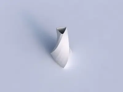 Vase grounded triangle with bands 3D print model