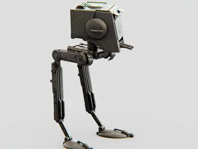 AT-ST WALKER Rigged for Unreal Engine - Unity - MIXAMO  3D model