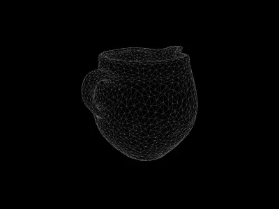 Anydrafts Clay pot 01 Low-poly 3D model